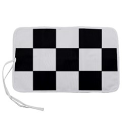 Grid-domino-bank-and-black Pen Storage Case (l) by BangZart