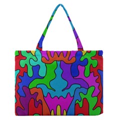 Colorful Design Zipper Medium Tote Bag by gasi