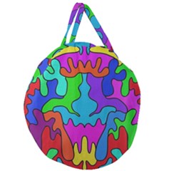 Colorful Design Giant Round Zipper Tote by gasi