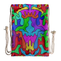 Colorful Design Drawstring Bag (large) by gasi