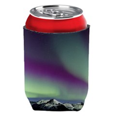 Aurora Stars Sky Mountains Snow Aurora Borealis Can Holder by Uceng