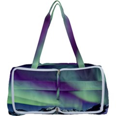 Aurora Stars Sky Mountains Snow Aurora Borealis Multi Function Bag by Uceng