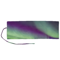 Aurora Stars Sky Mountains Snow Aurora Borealis Roll Up Canvas Pencil Holder (m) by Uceng