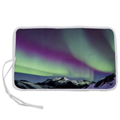 Aurora Stars Sky Mountains Snow Aurora Borealis Pen Storage Case (l) by Uceng