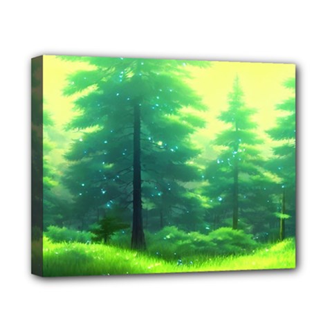 Anime Forrest Nature Fantasy Sunset Trees Woods Canvas 10  X 8  (stretched) by Uceng