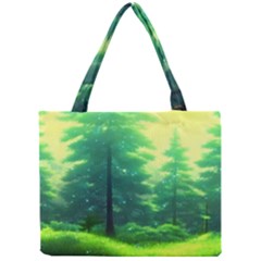 Anime Forrest Nature Fantasy Sunset Trees Woods Mini Tote Bag