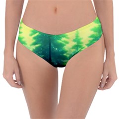 Anime Forrest Nature Fantasy Sunset Trees Woods Reversible Classic Bikini Bottoms by Uceng