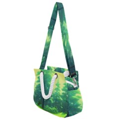 Anime Forrest Nature Fantasy Sunset Trees Woods Rope Handles Shoulder Strap Bag by Uceng