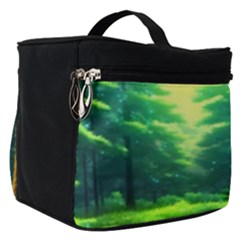 Anime Forrest Nature Fantasy Sunset Trees Woods Make Up Travel Bag (small) by Uceng