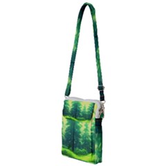 Anime Forrest Nature Fantasy Sunset Trees Woods Multi Function Travel Bag by Uceng