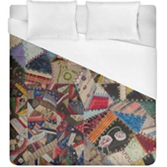 Background Embroidery Pattern Stitches Abstract Duvet Cover (king Size) by Uceng