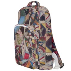 Background Embroidery Pattern Stitches Abstract Double Compartment Backpack