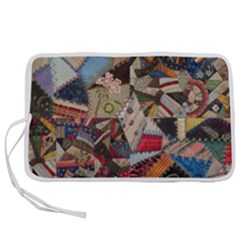 Background Embroidery Pattern Stitches Abstract Pen Storage Case (s)