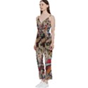 Background Embroidery Pattern Stitches Abstract V-Neck Spaghetti Strap Tie Front Jumpsuit View2