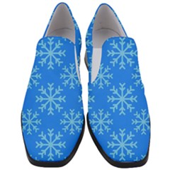 Holiday Celebration Decoration Background Christmas Women Slip On Heel Loafers