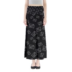 Background Graphic Wallpaper Decor Backdrop Art Full Length Maxi Skirt by Uceng