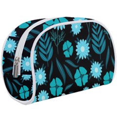 Flower Nature Blue Black Art Pattern Floral Make Up Case (large) by Uceng