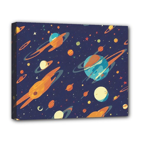 Space Galaxy Planet Universe Stars Night Fantasy Deluxe Canvas 20  X 16  (stretched) by Uceng