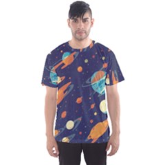 Space Galaxy Planet Universe Stars Night Fantasy Men s Sport Mesh Tee