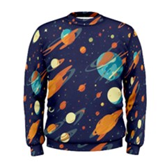 Space Galaxy Planet Universe Stars Night Fantasy Men s Sweatshirt by Uceng