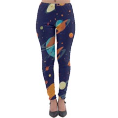 Space Galaxy Planet Universe Stars Night Fantasy Lightweight Velour Leggings by Uceng