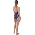 Space Galaxy Planet Universe Stars Night Fantasy Plunge Cut Halter Swimsuit View2