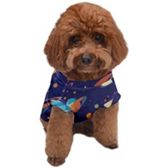 Space Galaxy Planet Universe Stars Night Fantasy Dog T-shirt by Uceng