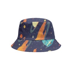 Space Galaxy Planet Universe Stars Night Fantasy Inside Out Bucket Hat (kids)