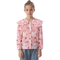 Background Graphic Beautiful Wallpaper Art Kids  Peter Pan Collar Blouse by Uceng