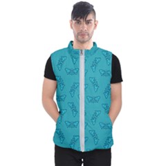 Butterfly Art Pattern Design Background Frame Men s Puffer Vest by Uceng