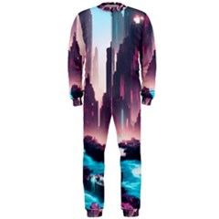 Urban City Cyberpunk River Cyber Tech Future Onepiece Jumpsuit (men) by Uceng