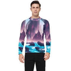 Urban City Cyberpunk River Cyber Tech Future Men s Long Sleeve Rash Guard by Uceng