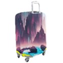 Urban City Cyberpunk River Cyber Tech Future Luggage Cover (Medium) View2