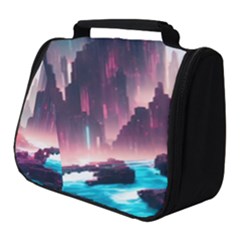 Urban City Cyberpunk River Cyber Tech Future Full Print Travel Pouch (small) by Uceng