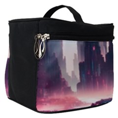 Urban City Cyberpunk River Cyber Tech Future Make Up Travel Bag (small) by Uceng