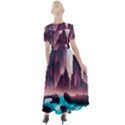 Urban City Cyberpunk River Cyber Tech Future Button Up Short Sleeve Maxi Dress View2