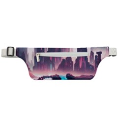 Urban City Cyberpunk River Cyber Tech Future Active Waist Bag by Uceng