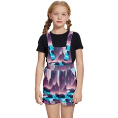 Urban City Cyberpunk River Cyber Tech Future Kids  Short Overalls by Uceng