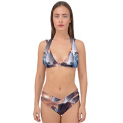 Water Waterfall Nature River Lake Planet Fantasy Double Strap Halter Bikini Set by Uceng