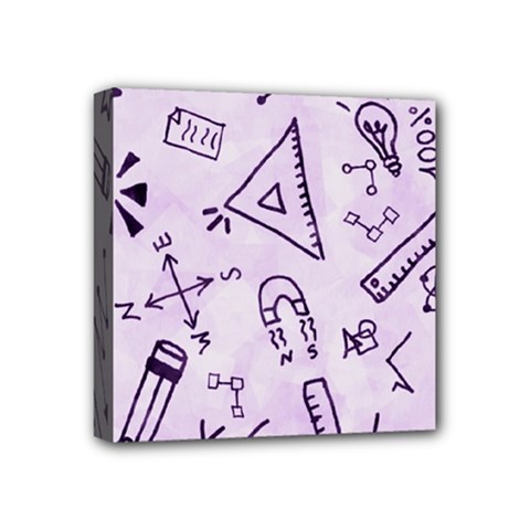 Science Research Curious Search Inspect Scientific Mini Canvas 4  X 4  (stretched) by Uceng