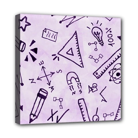 Science Research Curious Search Inspect Scientific Mini Canvas 8  X 8  (stretched) by Uceng