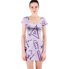 Science Research Curious Search Inspect Scientific Short Sleeve Bodycon Dress by Uceng