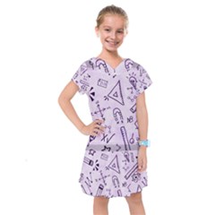 Science Research Curious Search Inspect Scientific Kids  Drop Waist Dress by Uceng