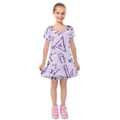 Science Research Curious Search Inspect Scientific Kids  Short Sleeve Velvet Dress by Uceng