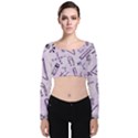 Science Research Curious Search Inspect Scientific Velvet Long Sleeve Crop Top View1