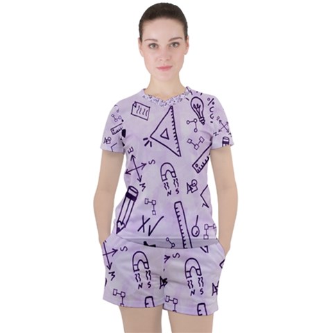 Science Research Curious Search Inspect Scientific Women s Tee And Shorts Set by Uceng