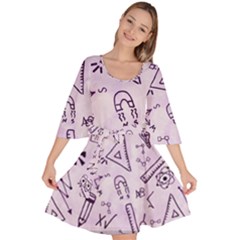 Science Research Curious Search Inspect Scientific Velour Kimono Dress by Uceng