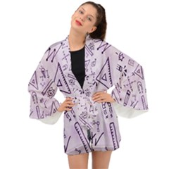 Science Research Curious Search Inspect Scientific Long Sleeve Kimono by Uceng