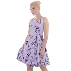 Science Research Curious Search Inspect Scientific Knee Length Skater Dress