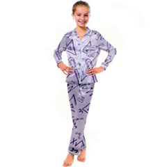 Science Research Curious Search Inspect Scientific Kid s Satin Long Sleeve Pajamas Set by Uceng